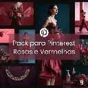 Pack para Pinterest Rosas e Vermelhas