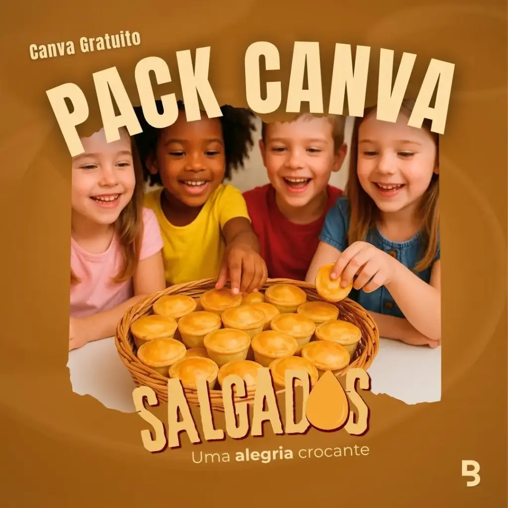 Pack no Canva Gratuito para Vender Salgados